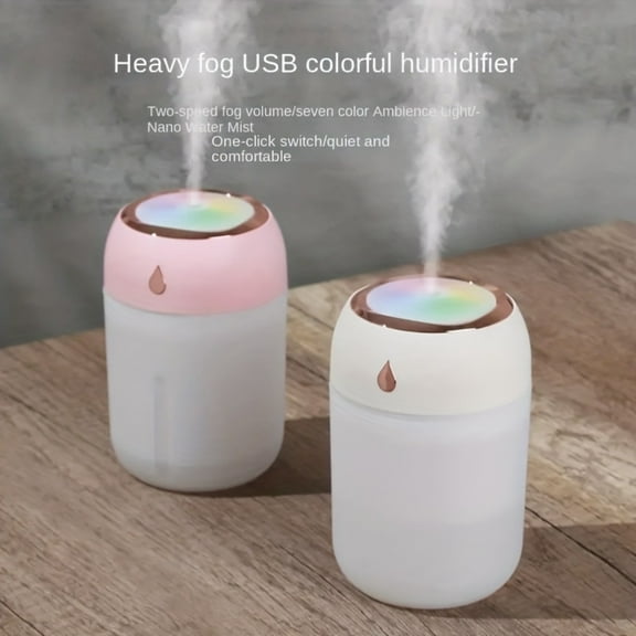 Portable Mini Humidifier, 220ml/330ml,Small Cool Mist Humidifier, USB Personal Desktop Humidifier For Bedroom Travel Office Home