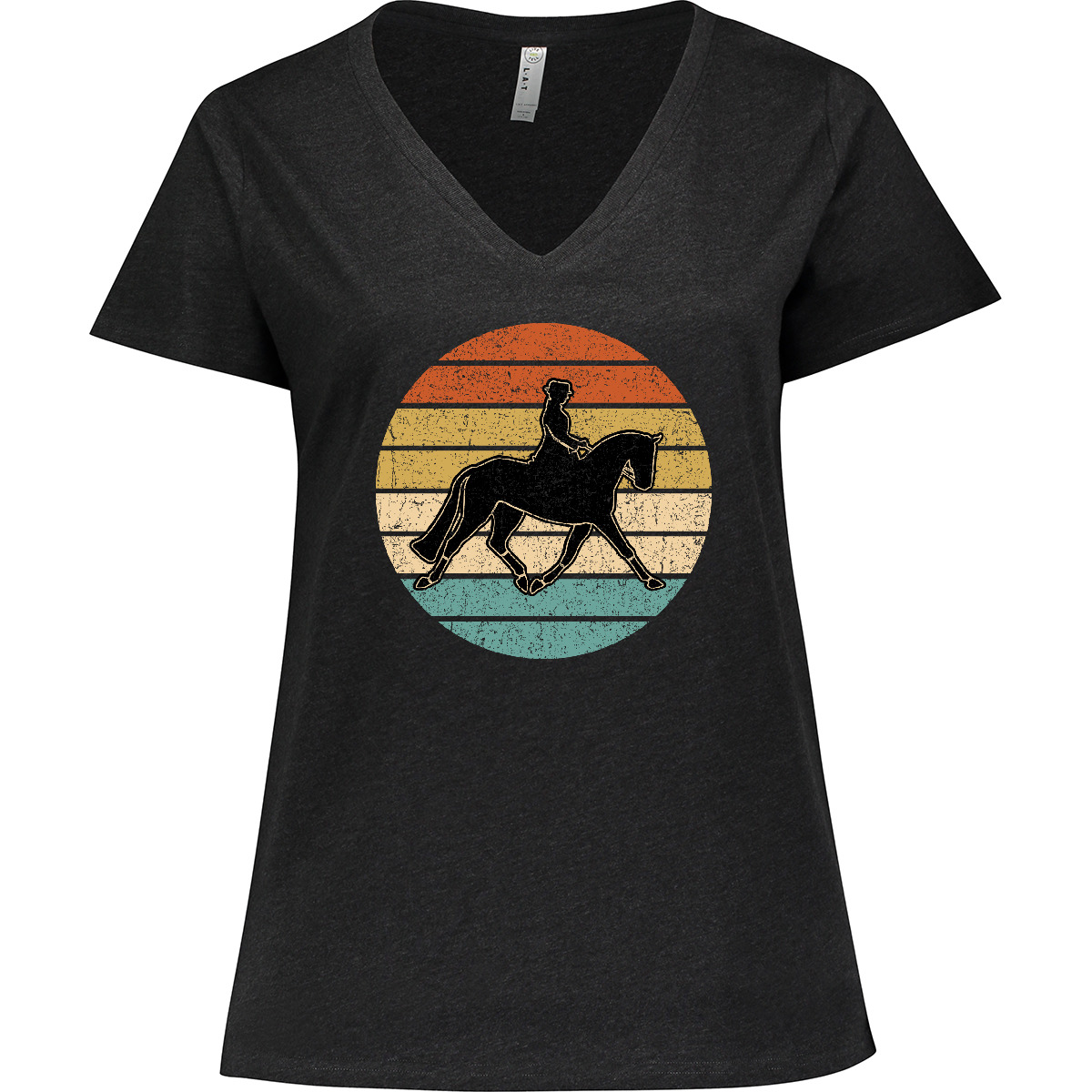 Inktastic Dressage Riding Equestrian Horse Women's Plus Size V-Neck T-Shirt