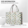 thumbnail image 3 of Large Capacity Tote Bag,Cartoon Tractors Santa Hats White Pattern Handbag Fashion Luxury Tote Bag,15.7"x13"x 5.1" Inches,Laptop Compatible, 3 of 6