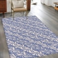 thumbnail image 2 of 3'x5' Rug for Living Room Bedroom, Blue Floral Washable Area Rugs Non-Slip Carpet Mats, Spring Flowers Pattern Plants Simple Vintage Indoor Low Pile Area Rug Runner for Kitchen, Mudroom, 2 of 8