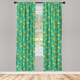 thumbnail image 3 of Ambesonne Banana Curtains, Tropic Fruit Vivid, Pair of 28"x63", Teal Yellow, 3 of 5