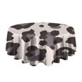 thumbnail image 5 of Beige and Black Of Leopard Print Round Tablecloth 60"x60",Wrinkle Wipeable Table Cloth for Kitchen Dining Room Picnic Patio Party, 5 of 6