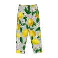 thumbnail image 4 of Disketp Lemon1 Print Women'S Comfy Pajama Pants Casual Drawstring Palazzo Lounge Wide Leg Pants, 4 of 9