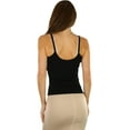 thumbnail image 5 of ToBeInStyle Women's Seamless Underbust Shaping Camisole w/Adjustable Straps - Black - M/L, 5 of 7