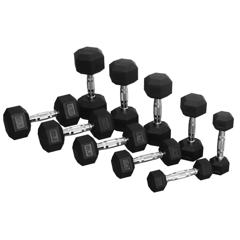 BalanceFrom エブリデイエッセンシャル 25LB BalanceFrom 150 LB Dumbbell Set, Pair of 5, 10, 15, 20, 25 LB