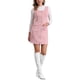 thumbnail image 2 of Allegra K Vestido de Suede para Mujer con Cuello Redondo, Cierre y Cinturón en la Cintura, Vestido L Rosa, 2 of 6