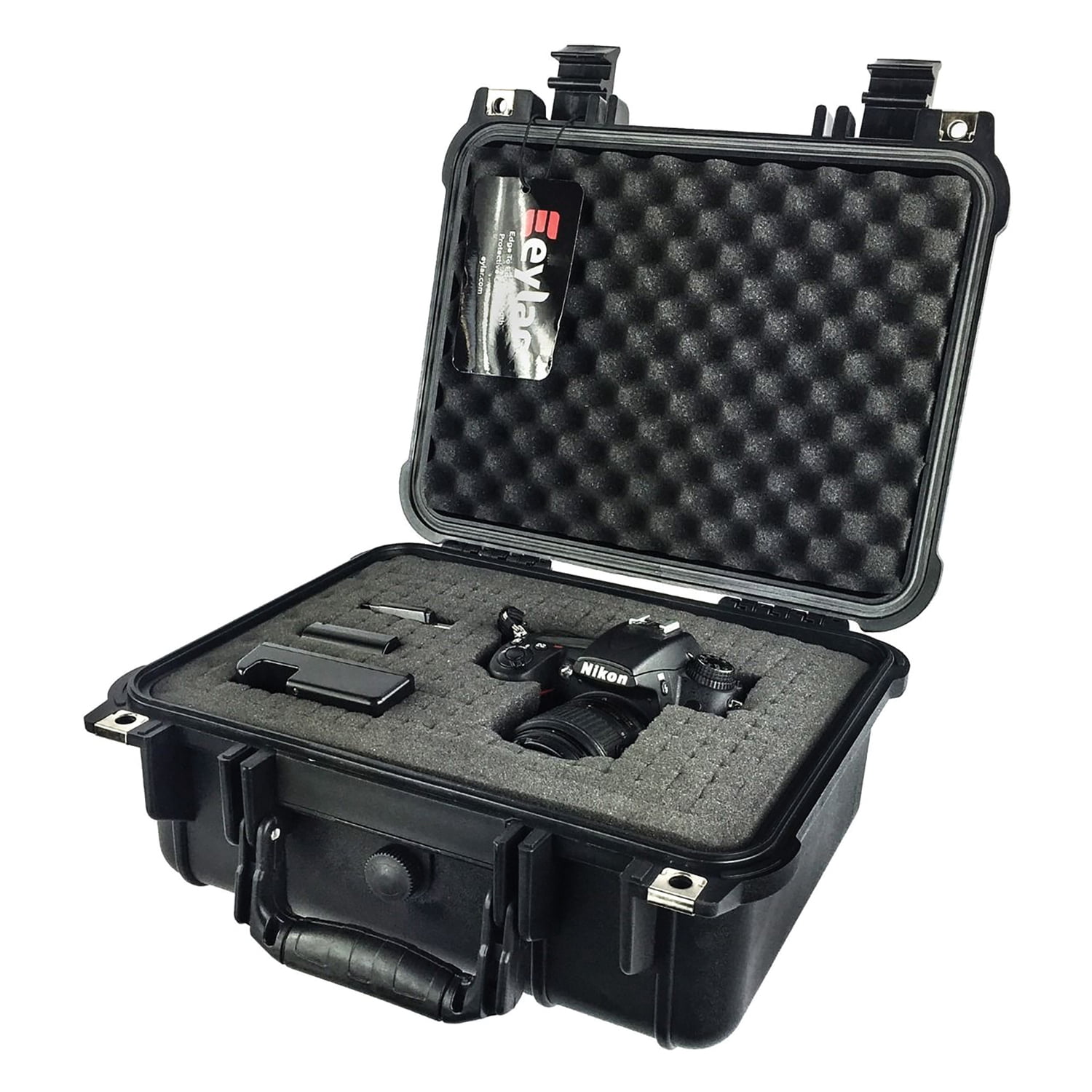 Eylar Standard Waterproof and Shockproof Gear Hard Case with Foam Insert (Black)