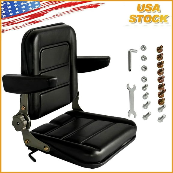 New Universal Seat w/Adjustable Backrest for Forklift Garden Tractor Lawn Mower
