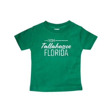 

Inktastic From Tallahassee Florida in White Distressed Text Gift Baby Boy or Baby Girl T-Shirt