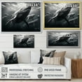 thumbnail image 4 of Designart "Grey Marine Animals beautyful Giants" Marine Animals Floater Framed Wall Art Print, 4 of 7