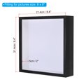 thumbnail image 2 of Unique Bargains 8x8 Shadow Box Frame Wooden Dried Flower Display Stand Floating Photo Frame Black, 2 of 7