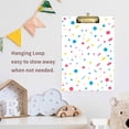 thumbnail image 4 of FORMRS Acrylic Clipboard with Low Profile Clip Standard A4 Letter Size, 12.5" x 9", White Retro Pattern, 4 of 8