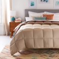thumbnail image 4 of LINENSPA All-Season Reversible Down Alternative Quilted Comforter - Corner Duvet Tabs - Hypoallergenic - Plush Microfiber Fill - Box Stitched - Machine Washable - Sand / Mocha - Oversized, 4 of 6