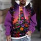 thumbnail image 1 of Sudadera con capucha para hombre, estilo casual, con cuello redondo, estampado de árbol de Navidad, manga larga, blusa de poliéster, 1 of 5