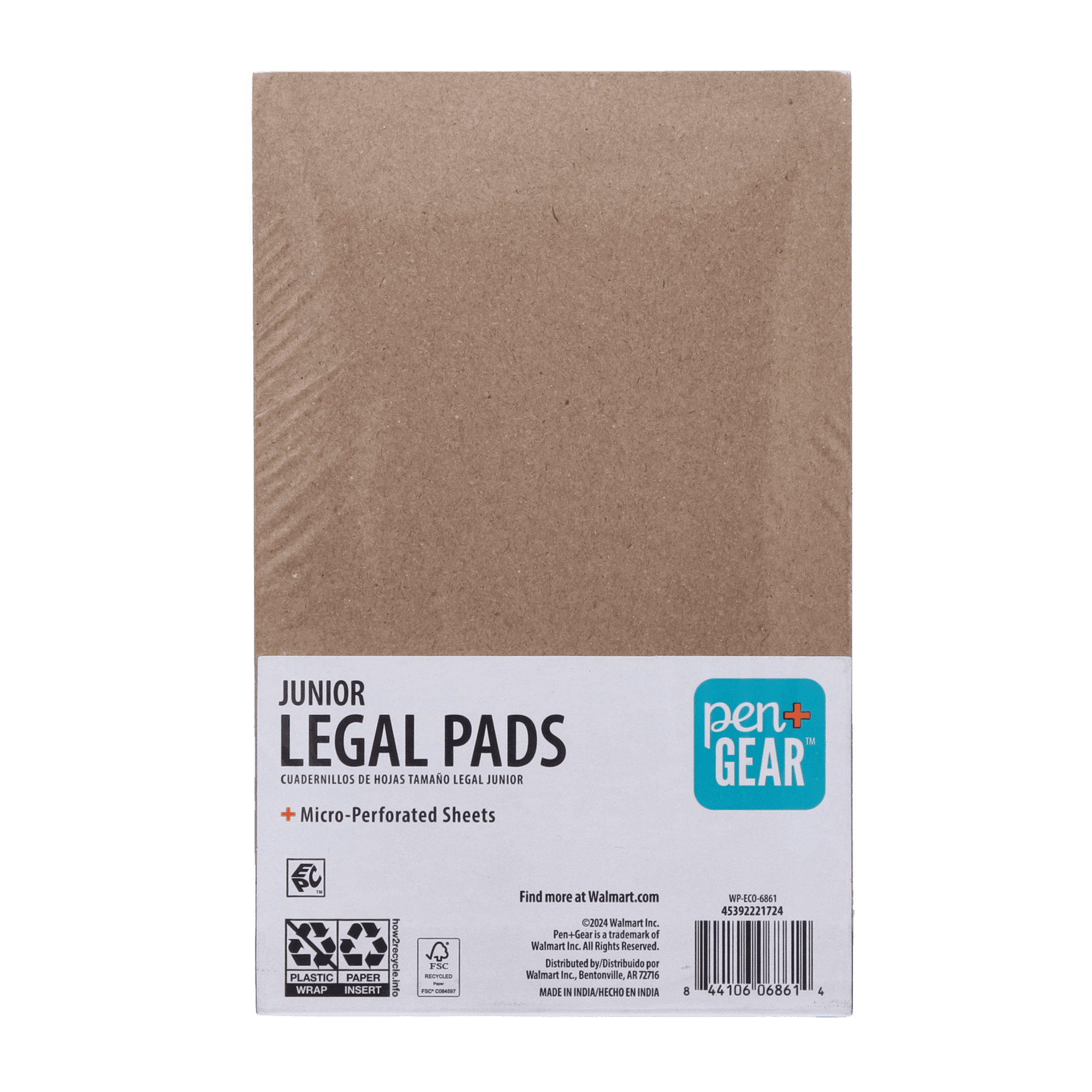 Pen+Gear Wide Ruled Junior Legal Pads, 5"x8", Canary Paper, 50 Sheets Each, 12 Pack