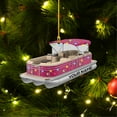 thumbnail image 6 of Personalized Pontoon Boat Christmas Ornament, Pontoon Car Ornament, Gift for Bowriders, Wake Boats,Pontoon Lover Gift (Pontoon 24) - 3329 (Green), 6 of 7