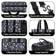 thumbnail image 3 of Teacher Tote Bag,Dark Blue Little Princess Pattern Teacher Utility Tote Bag,Large Work Tote Bags for Women with Multiple Pockets,Top Zipper Closure,13.8x10.6x6.7 Inch, 3 of 5