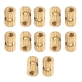 thumbnail image 1 of Wekity Knurled Insert Nuts, Female Thread Brass Embedment Nut M3x8mm H x 5mm OD Heat Set Insert Nut for Printing 3D Printer and More Projects 100Pcs-0621, 1 of 5