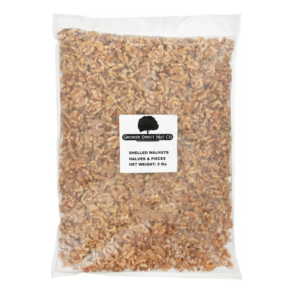 Bulk Nuts Raw Halves & Pieces Walnuts, 5 Lb