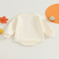 thumbnail image 4 of Toddler Baby Sweatshirt Rompers Thanksgiving Letter Print Jumpsuit, 4 of 9