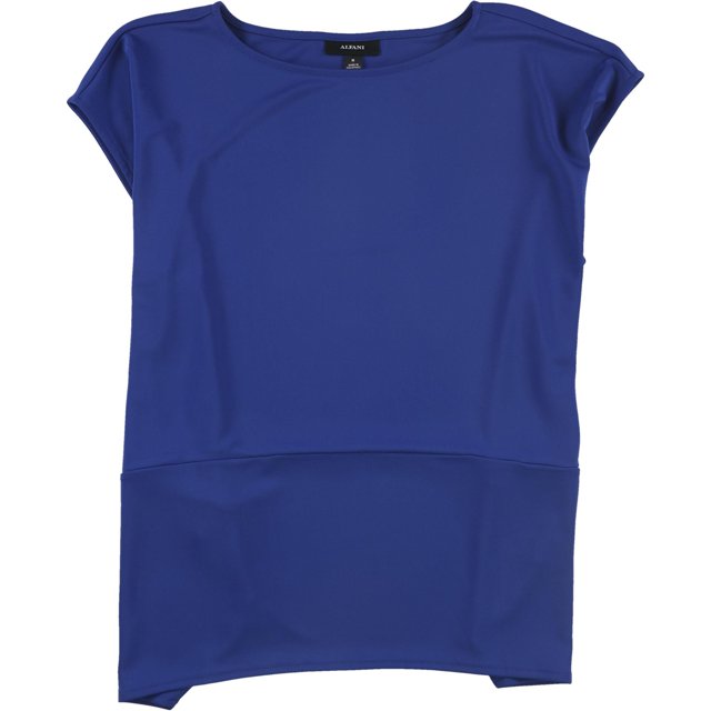 Alfani blusa sin mangas con costura para mujer, azul, XXL