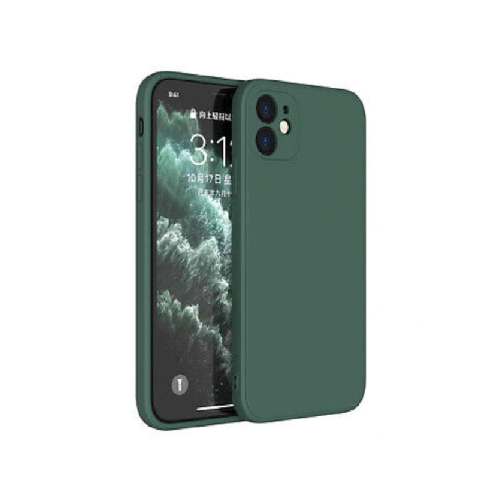 Dark Green Color Silicone Case Camera Lens Cover For iPhone 13PM