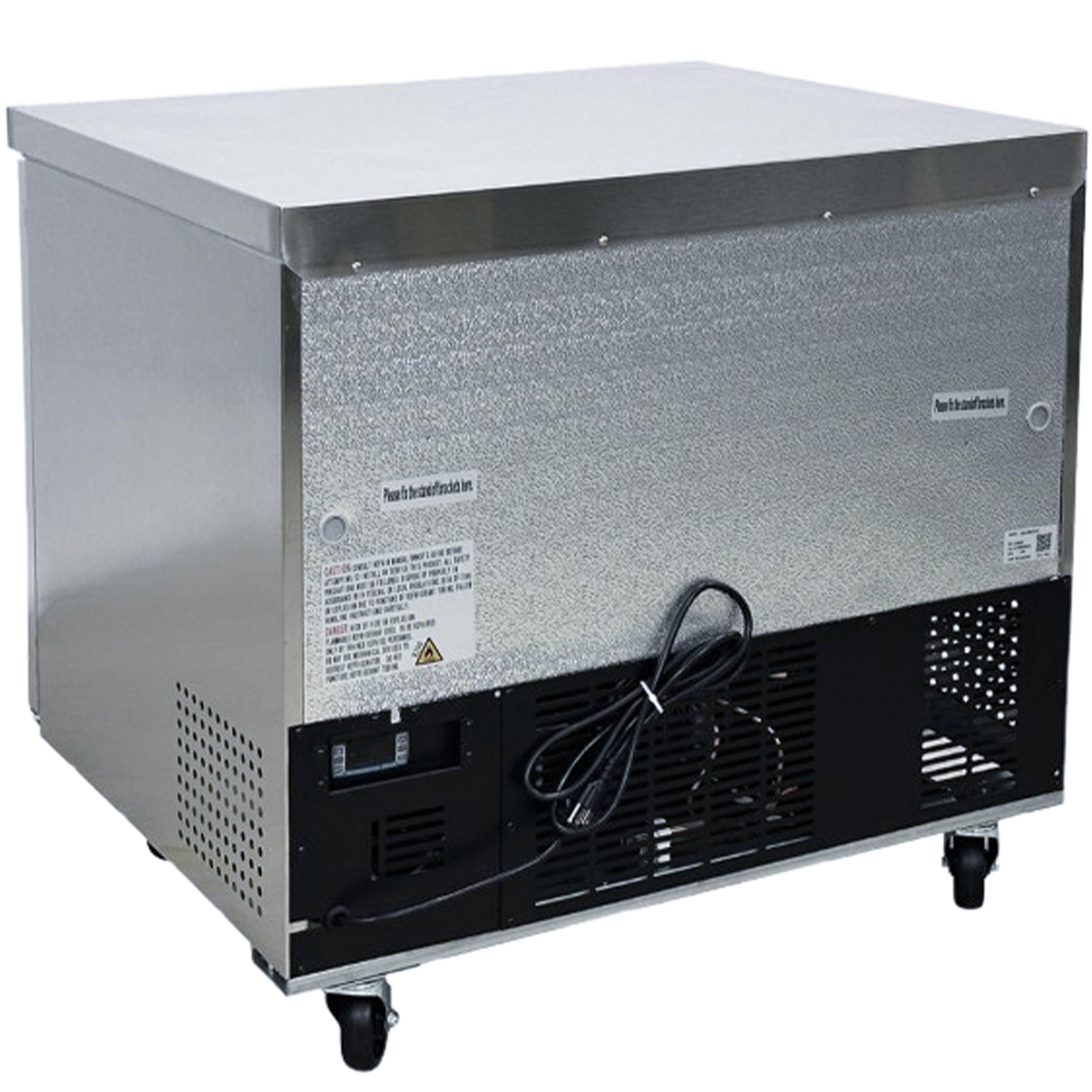 NSF 36 in. Worktop Refrigerator 8 Cu.ft. Commercial Refrigerator Undercounter, Stainless Steel, Auto Defrost