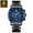 Black Blue, variant on Luxury Man Wristwatch Military Waterproof Luminous Chronograph Men Watch Stainless Steel Men's Quartz Watches box Reloj