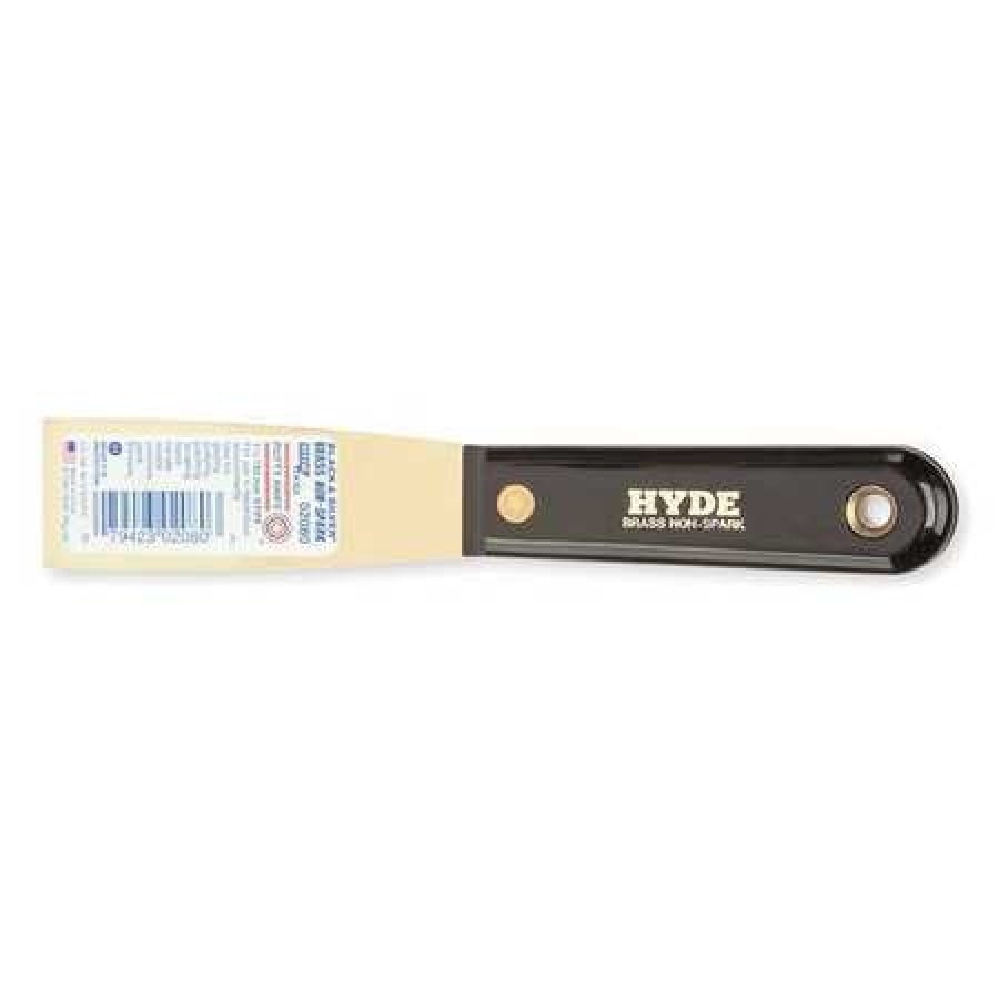 HYDE 02080 Putty Knife,Stiff,11/4",Brass