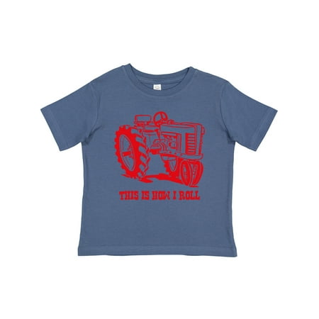 

Inktastic This is How I Roll Tractor RED Gift Baby Boy or Baby Girl T-Shirt
