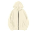 thumbnail image 4 of Tweang Lightweight Jacket Women Womens Jackets Casual Womens Hoodies Zip Up Long Sweatshirt Jacket for Women Petite Trench Coat Zip Up Sweatshirt Women Trench Coat Women Beige L, 4 of 5