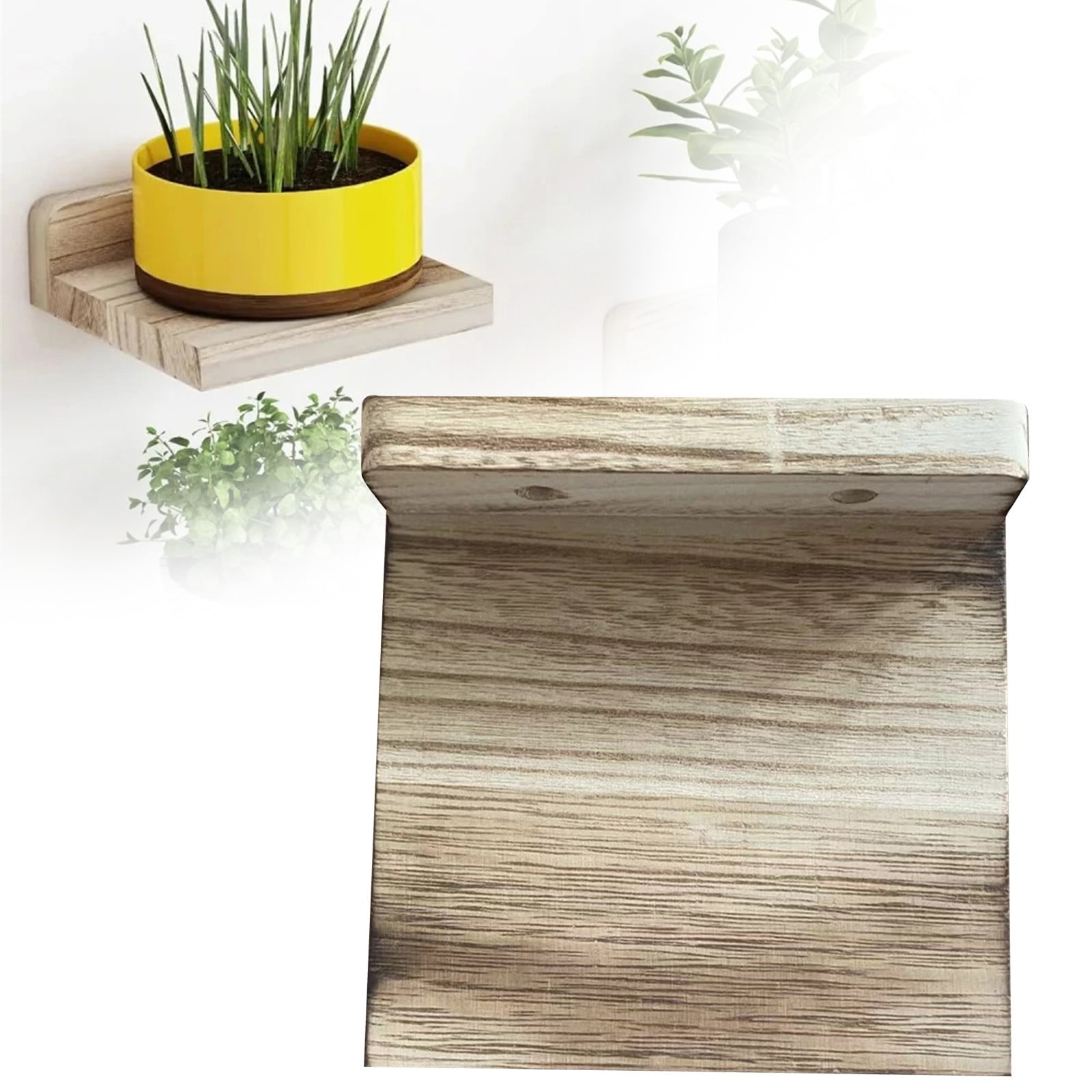 4-Pack Small Floating Shelves for Wall, Wood Shelf 5 Inch Display Ledges Room Decor, Mini with 2 Types of Installation