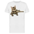 thumbnail image 1 of Bengal Cat Lies On White Floor  T-Shirt Men -Image by Shutterstock, Male Large, 1 of 2