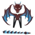 thumbnail image 2 of Disfraz de alas de dragón para niños, accesorios de cosplay de anime, accesorios de fiesta, cosplay de fiesta Violeta, 2 of 9