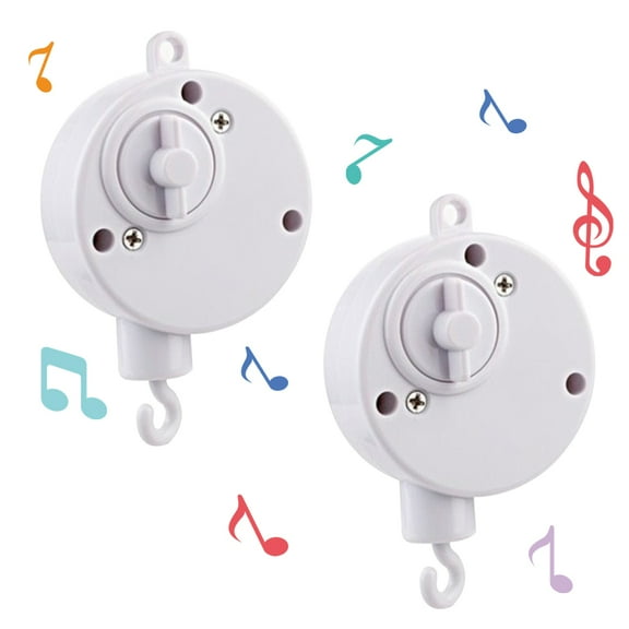 MesaSe 2 pcs Crib Bell Lullaby 1 Piece Music Ringer Mechanical Music Bed Bell Spring Up Chain Toy