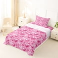 thumbnail image 5 of Erosebridal 3D Loves Pattern Twin Sheet Sets,Cartoon Butterflies Silhouette Bedding For Girls Teens 3 Pieces, 5 of 6