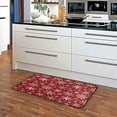 thumbnail image 5 of GZHJMY Red Snowflake Kitchen Rug,Christmas Antiskid Mat for Porch Floor Long Door Mat, Non-Slip Bedroom Bedside Mats - 39x20in Carpet Runner, 5 of 6
