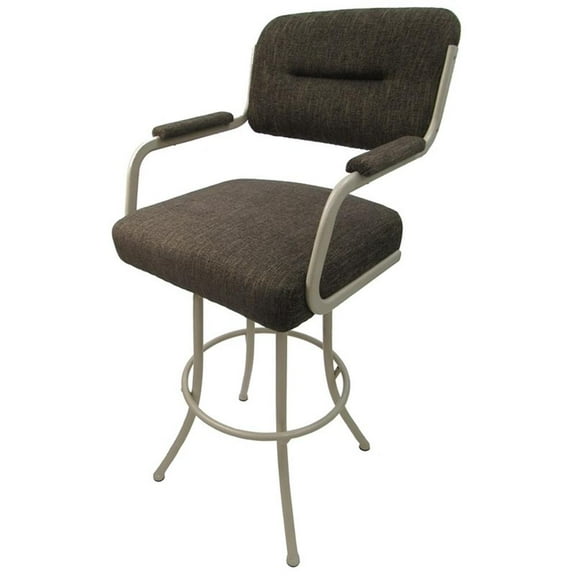 Swivel Extra Tall 34-35" Bar Stool - M-110 Metal Beige Frame