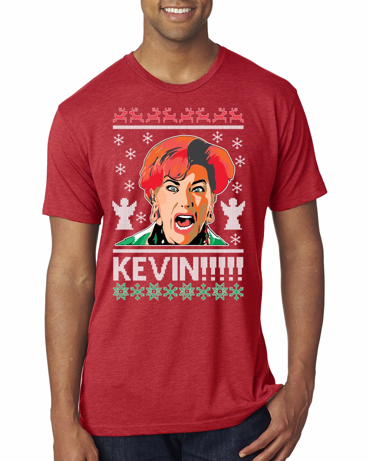 Kevin!!! Screaming SonMovie Ugly Christmas Sweater Mens Premium Tri