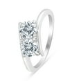 thumbnail image 2 of 1.00ctw Diamond Two Stone Solitaire Engagement Ring in 14k  White Gold, 2 of 3