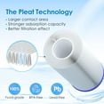 thumbnail image 3 of Waterdrop FXHSC Whole House Water Filter, Replacement for GE® FXHSC, GXWH40L, GXWH35F, American Plumber W50PEHD, W10-PR, Culligan® R50-BBSA, 5 Micron, 10" x 4.5", High Flow Sediment Filters, (2), 3 of 9