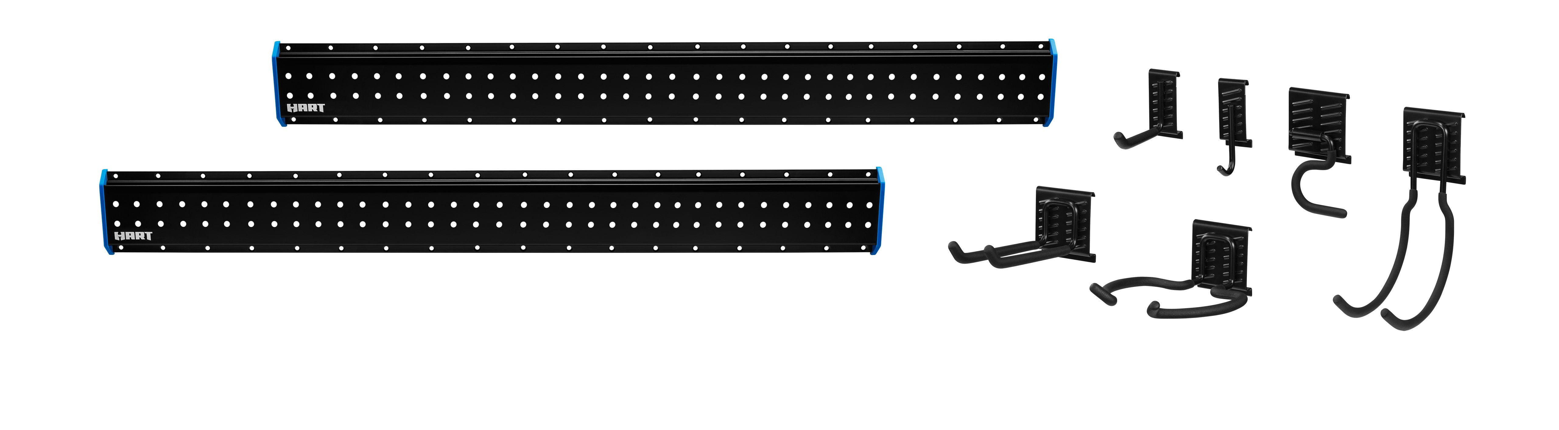 HART 12Piece Garage Storage Rail Starter Kit, Gen 2