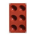 thumbnail image 1 of Molde de silicona Irfora Molde de silicona de 6 orificios para hornear en forma de cúpula, molde para pastel de Chocolate, pudín de mousse de cúpula de gelatina, 1 pieza Irfora Molde de silicona, 1 of 7