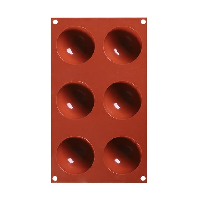 Molde de silicona Irfora Molde de silicona de 6 orificios para hornear en forma de cúpula, molde para pastel de Chocolate, pudín de mousse de cúpula de gelatina, 1 pieza Irfora Molde de silicona