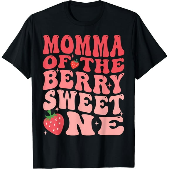 Momma Of The Berry Sweet One 1st Birthday Strawberry T-Shirt