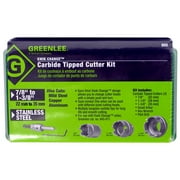 Greenlee 655 Durable Carbide Quick Change Cutter Set for Stainless Steel - 4pc