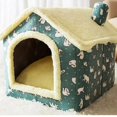 thumbnail image 1 of Foldable Dog House Pet Cat Bed Winter Dog Villa Sleep Kennel Removable Nest Warm Enclosed Cave Sofa Pet Supply лежанка ShopWise Round, 1 of 30