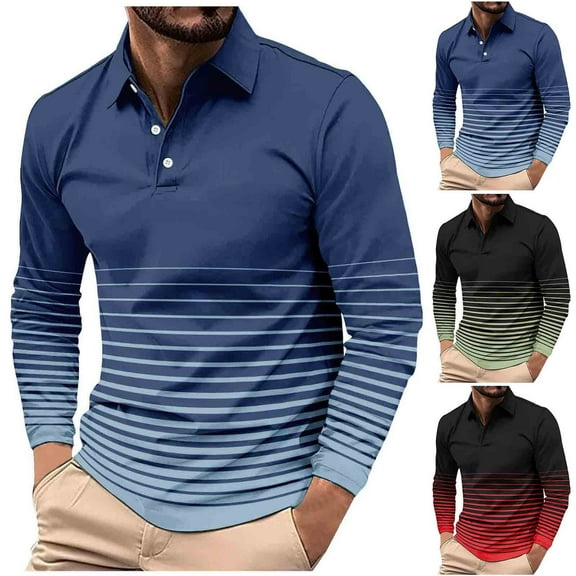 LWITHSZG Long Sleeve Shirts for Men Dressy Casual Collared Blouses Spring Fall Plus Size Basic Tees Lightweight Trendy Going Out Tops Size XL