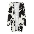 thumbnail image 5 of Usmixi Womens Cardigan Loose Comfy Breathable Fall Fashion Open Front Ladies Cardigan Outerwear Tops with Pocket Winter Trendy Cow Print Long Sleeve Blouses Coats Clothes, 5 of 6
