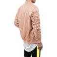 thumbnail image 5 of Ma Croix Mens Ruched Bomber Jacket Lightweight Waterproof Nylon Gathered Sleeve, 5 of 6